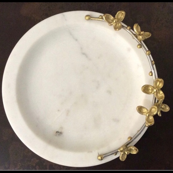 Only 1 left in stock ! Michael Aram bittersweet trinket tray marble gold - Picture 5 of 12